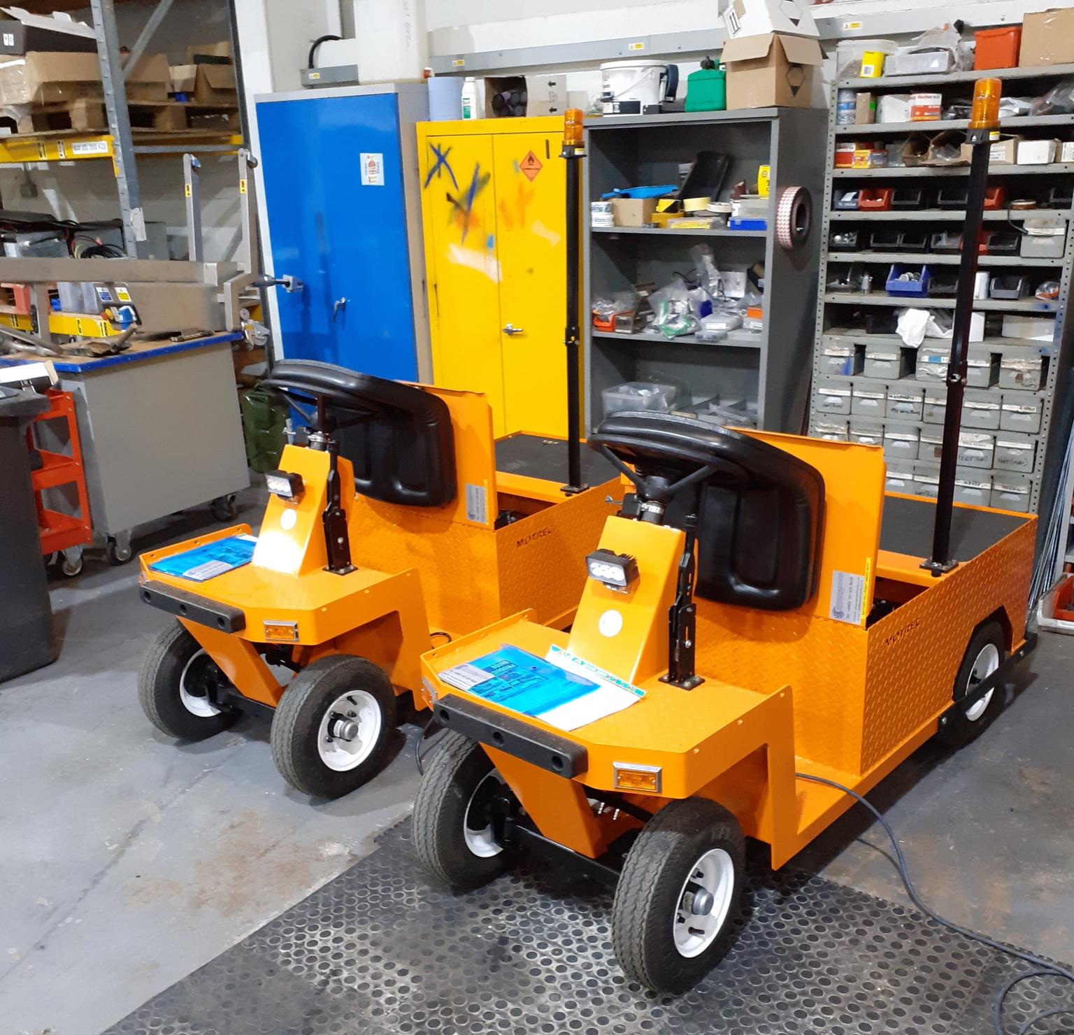 Different Types of Electric Utility Vehicles Explained 6 2 Orange e250 Electric Tugs