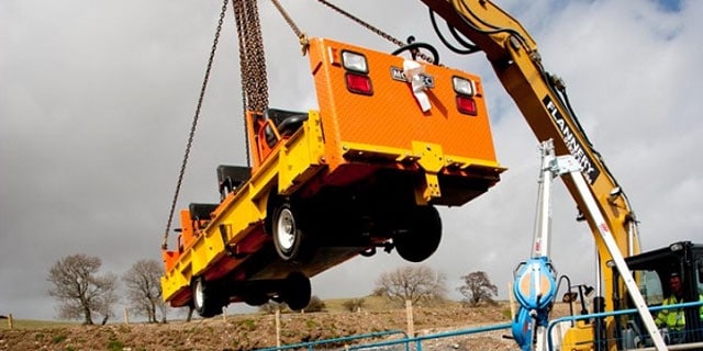 Tunnel Vehicle on crane