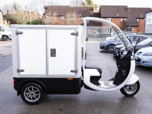 Electric Refrigerated Food Delivery Trike Side View