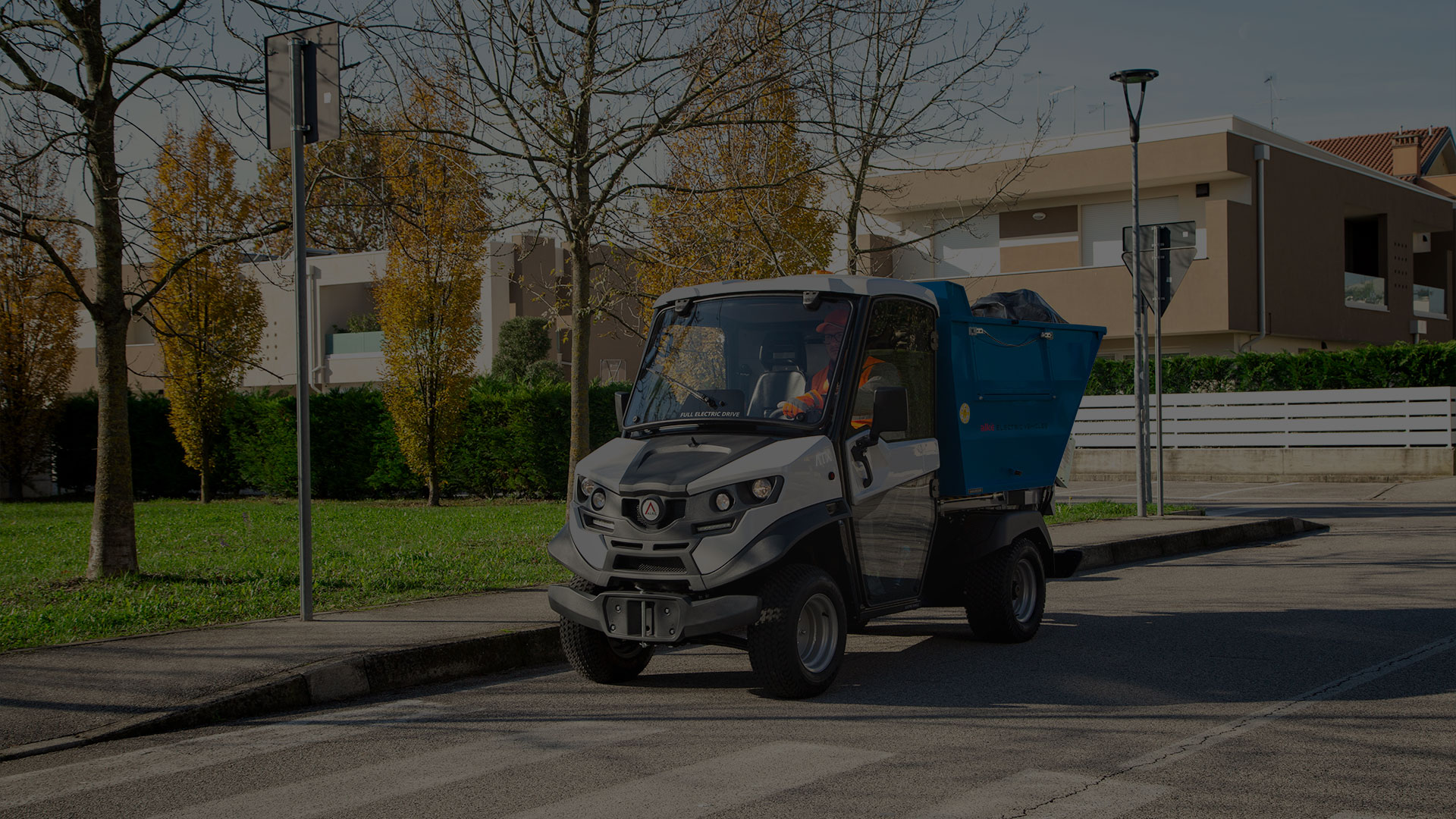 Electric vehicle carrying waste